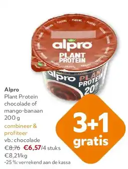 OKay Alpro Plant Protein chocolade of mango-banaan 200 g aanbieding