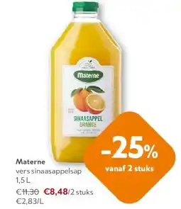 OKay Materne vers sinaasappelsap 1,5 L aanbieding