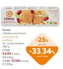 OKay rozijnenkoeken 360 g aanbieding