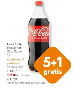 OKay Coca-Cola Regular of Zero Sugar 1 L aanbieding