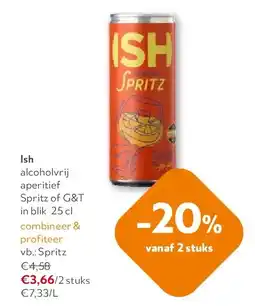 OKay Ish alcoholvrij aperitief Spritz of G&T in blik 25 cl aanbieding