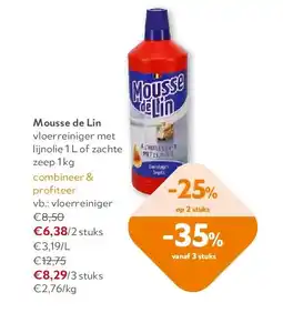 OKay Mousse de Lin vloerreiniger met lijnolie 1 L of zachte zeep 1 kg aanbieding