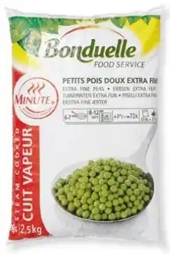 Hanos Bonduelle diepvriesgroenten tuinerwten extra fijn aanbieding