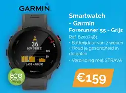 Krëfel Garmin smartwatch forerunner 55 - grijs aanbieding