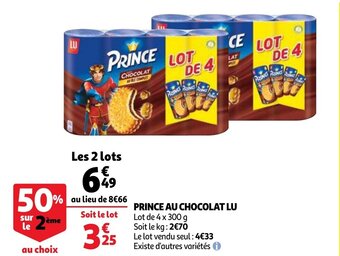 Auchan Prince Au Chocolat Lu aanbieding