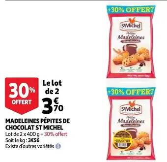 Auchan Madeleines Pepites De Chocolat St Michel aanbieding