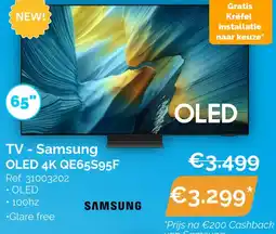 Krëfel Samsung TV OLED 4K QE65S95F aanbieding