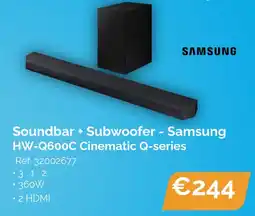 Krëfel Samsung soundbar + subwoofer HW-Q600C Cinematic Q-series aanbieding