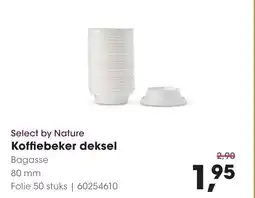 Hanos Select by nature koffiebeker deksel bagasse aanbieding