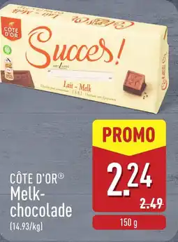 ALDI Côte D'Or Melkchocolade aanbieding