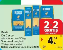 Carrefour Market Pasta De Cecco aanbieding