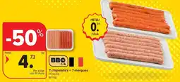 Carrefour Market Chipolata's + Merguez aanbieding