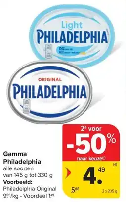 Carrefour Market Gamma Philadelphia aanbieding