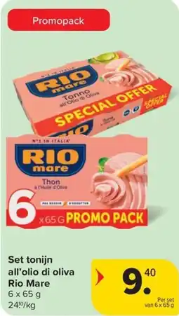 Carrefour Market Set Tonijn All'Olio Di Oliva Rio Mare aanbieding