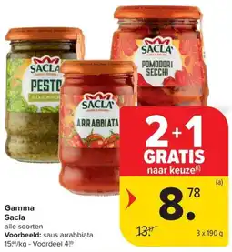 Carrefour Market Gamma Sacla aanbieding
