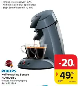 Carrefour Market Philips Koffiemachine Senseo HD7806/50 aanbieding