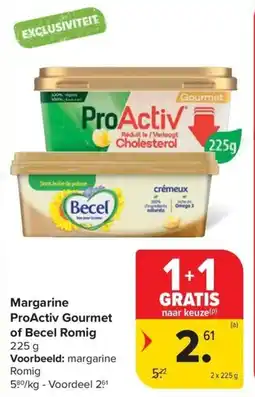 Carrefour Market Margarine ProActiv Gourmet of Becel Romig aanbieding