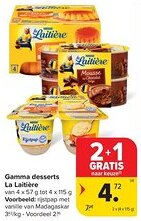 Carrefour Market Gamma desserts La Laitière aanbieding
