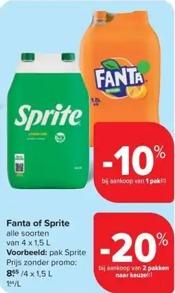 Carrefour Market FANTA of Sprite aanbieding