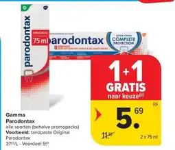 Carrefour Market Gamma parodontax aanbieding