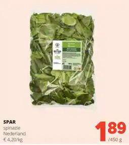 Spar SPAR spinazie Nederland aanbieding