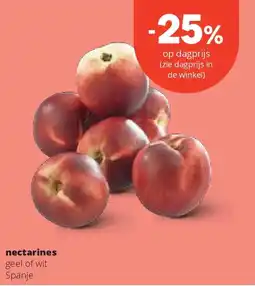 Spar nectarines geel of wit Spanje aanbieding
