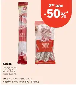 Spar AOSTE patron bistro 230 g aanbieding