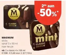 Spar MAGNUM classic 4 x 100 ml aanbieding