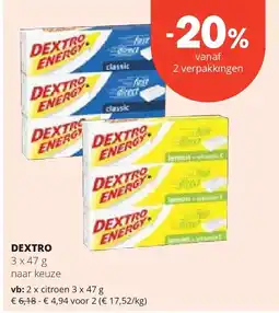 Spar DEXTRO citroen 3 x 47 g aanbieding