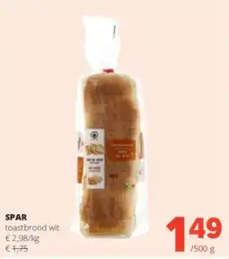 Spar SPAR toastbrood wit aanbieding