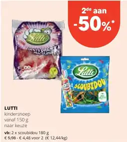 Spar LUTTI scoubidou 180 g aanbieding