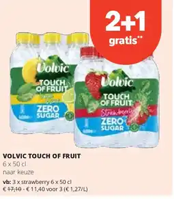 Spar VOLVIC TOUCH OF FRUIT strawberry 6 x 50 cl aanbieding