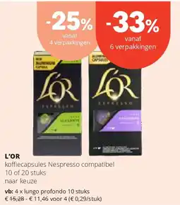 Spar L’OR lungo profondo 10 stuks aanbieding