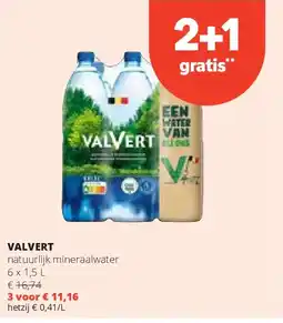 Spar VALVERT natuurlijk mineraalwater aanbieding