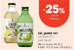 SIR. JAMES 101 mojito 0% 25 cl