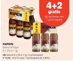 Spar HAPKIN blond 6 x 33 cl + lg. in promopack aanbieding