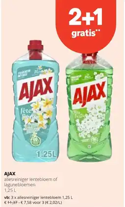 Spar AJAX allesreiniger lentebloem 1,25 L aanbieding