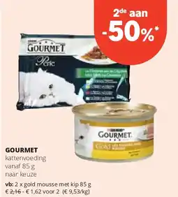 Spar GOURMET gold mousse met kip 85 g aanbieding