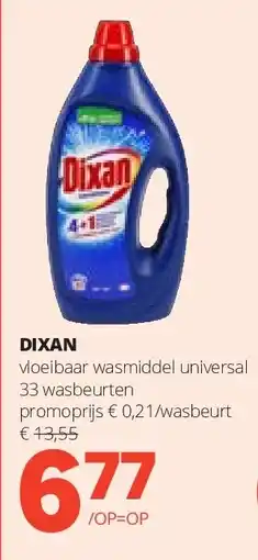Spar DIXAN vloeibaar wasmiddel universal 33 wasbeurten aanbieding