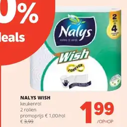 Spar NALYS WISH keukenrol 2 rollen aanbieding