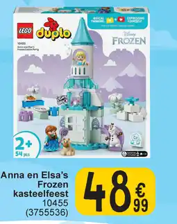 Cora Anna en elsa's frozen kasteelfeest aanbieding