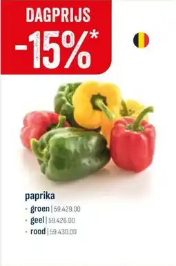 Horeca totaal Paprika aanbieding