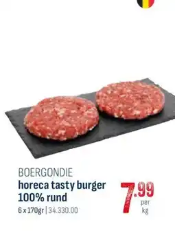 Horeca totaal Boergondie horeca tasty burger 100% rund aanbieding