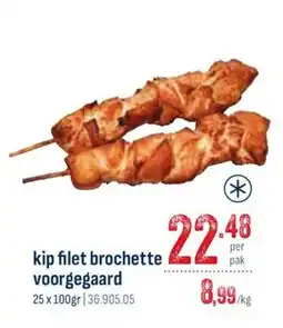 Horeca totaal Kip filet brochette voorgegaard aanbieding