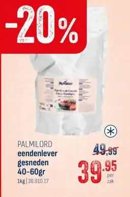 Horeca totaal Palmilord eendenlever gesneden aanbieding
