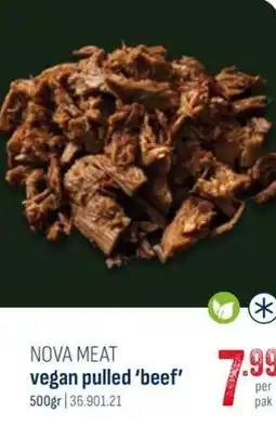 Horeca totaal Nova meat vegan pulled beef aanbieding