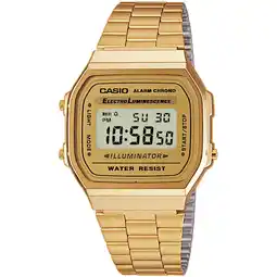 Decathlon Casio Digitaal Horloge Goudkleurig/LCD A168WG-9EF aanbieding