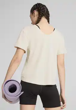 Decathlon MOVE CLOUDSPUN T-shirt met losse pasvorm voor dames PUMA Alpine Snow White aanbieding