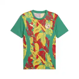 Decathlon Senegal 2025 prematch-shirt voor heren PUMA Sport Green Faster Yellow Red aanbieding