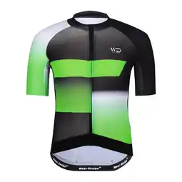 Decathlon FINISHER fietstrui voor heren Zwart/groen aanbieding